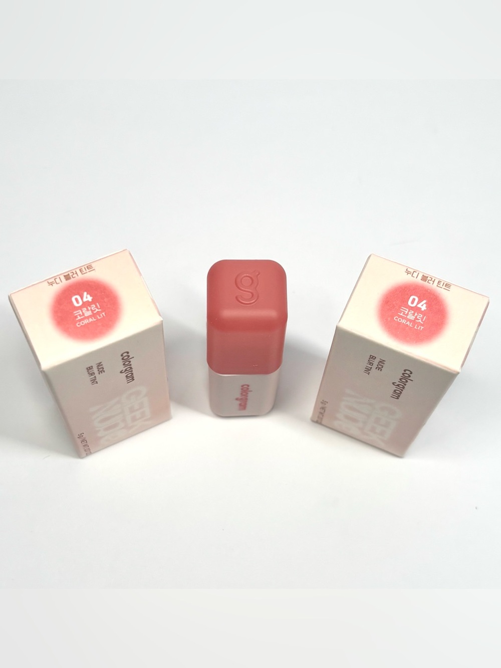 Set of TWO COLORGRAM Nude Blur Lip Tints in Shade 04 - Coral Lit - Picture 3 of 4